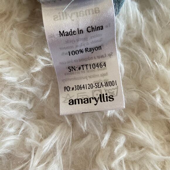 Amaryllis Blue Embroidered Sleeveless Baby Doll Tank Top Size Medium - Picture 5 of 7